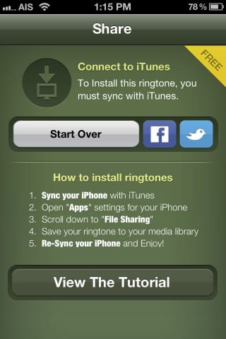 วิธีทำ Ringtone iphone ด้วย App Mobile 17 7