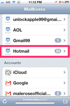 วิธีการตั้งค่า email ใน iphone ipad 7