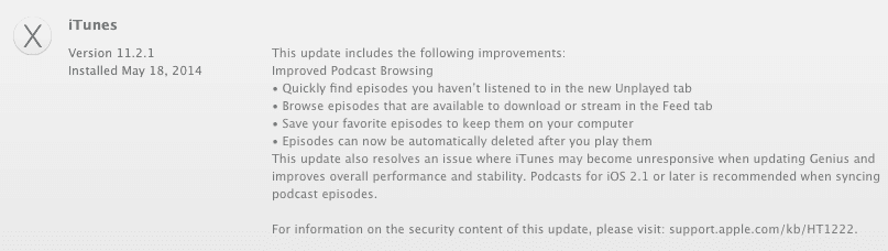 iTunes 11.2.1